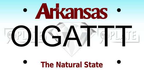 OIGATTT Arkansas License Plate