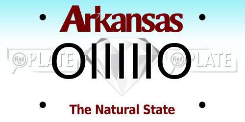 OIIIIIO Arkansas License Plate