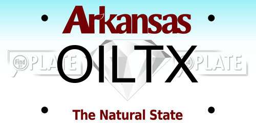 OILTX Arkansas License Plate