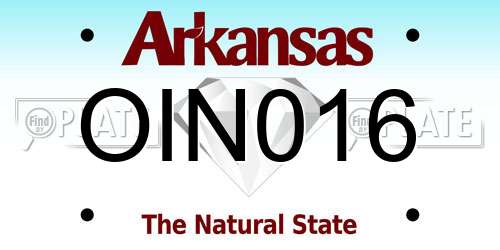 OIN016 Arkansas License Plate