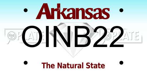 OINB22 Arkansas License Plate