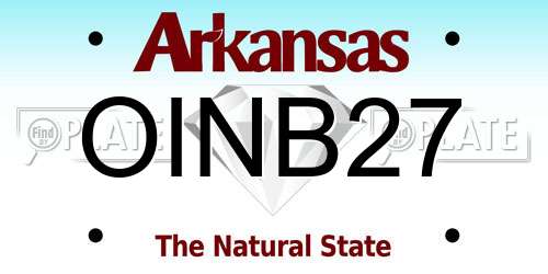 OINB27 Arkansas License Plate