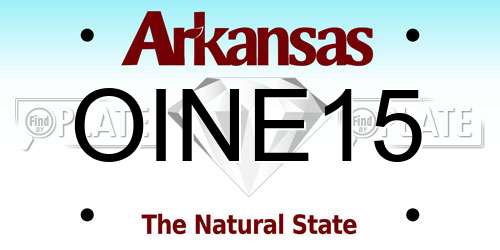 OINE15 Arkansas License Plate