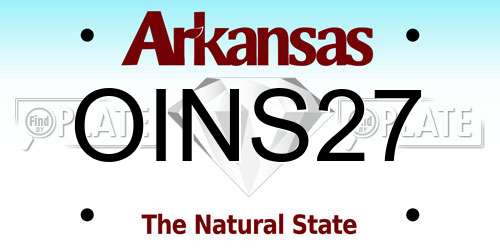 OINS27 Arkansas License Plate