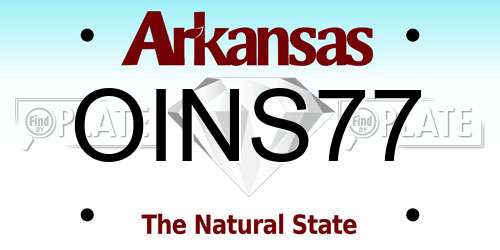 OINS77 Arkansas License Plate