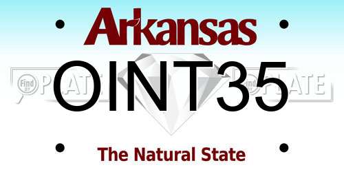 OINT35 Arkansas License Plate