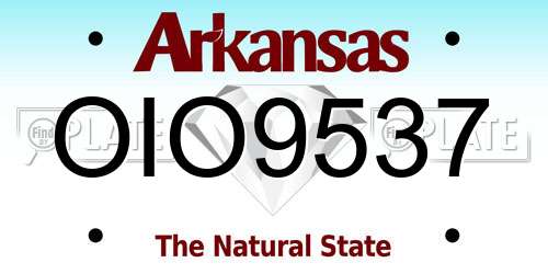 OIO9537 Arkansas License Plate