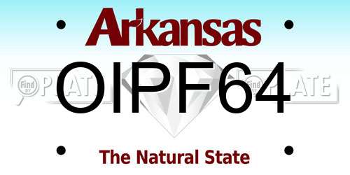 OIPF64 Arkansas License Plate