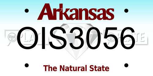 OIS3056 Arkansas License Plate
