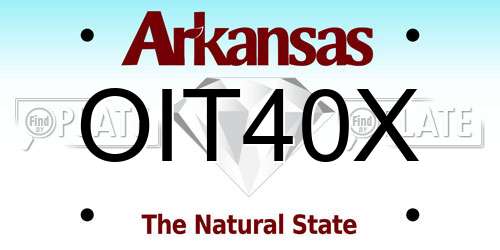 OIT40X Arkansas License Plate