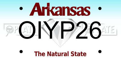 OIYP26 Arkansas License Plate