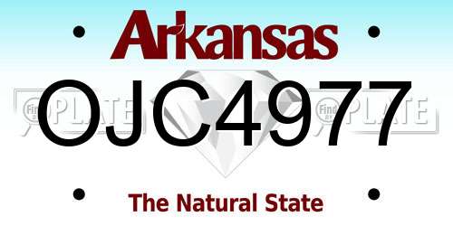 OJC4977 Arkansas License Plate