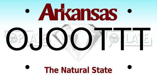 OJOOTTT Arkansas License Plate