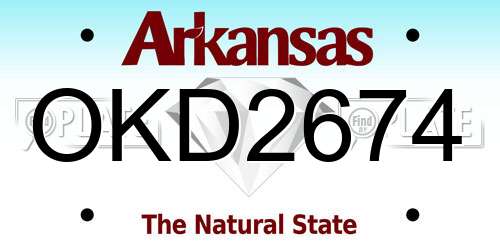 OKD2674 Arkansas License Plate