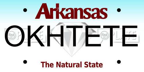 OKHTETE Arkansas License Plate
