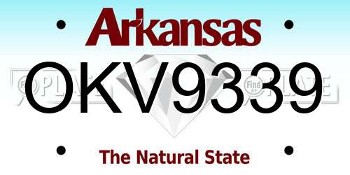 OKV9339 Arkansas License Plate