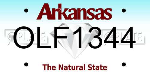 OLF1344 Arkansas License Plate