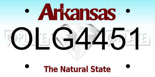 OLG4451 Arkansas License Plate