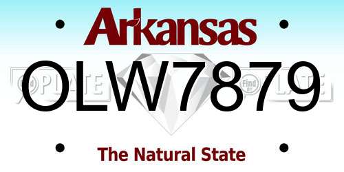 OLW7879 Arkansas License Plate
