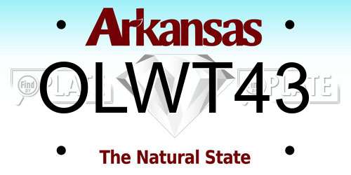 OLWT43 Arkansas License Plate