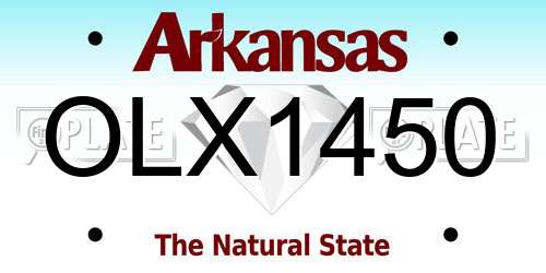 OLX1450 Arkansas License Plate