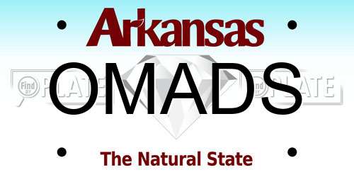 OMADS Arkansas License Plate