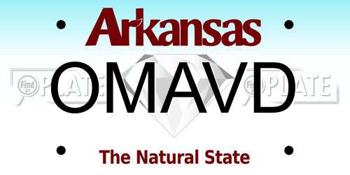 OMAVD Arkansas License Plate