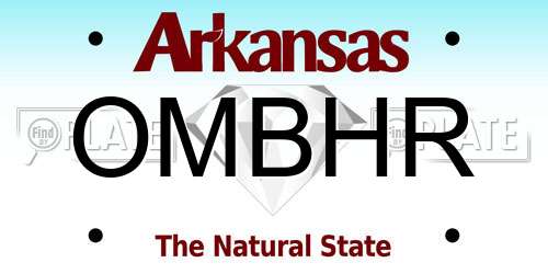 OMBHR Arkansas License Plate