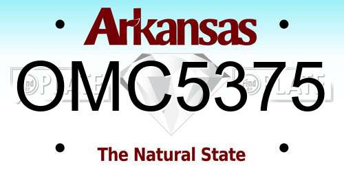 OMC5375 Arkansas License Plate