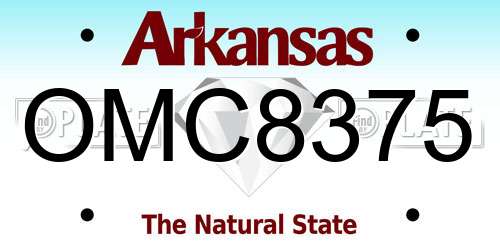 OMC8375 Arkansas License Plate