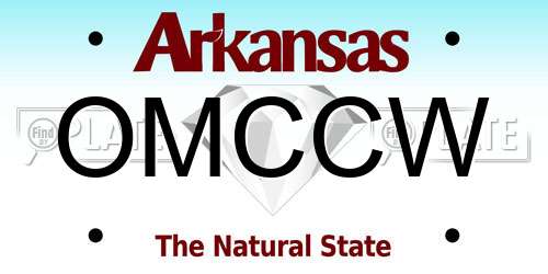 OMCCW Arkansas License Plate