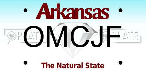 OMCJF Arkansas License Plate