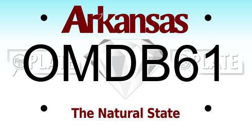 OMDB61 Arkansas License Plate