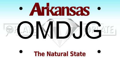 OMDJG Arkansas License Plate
