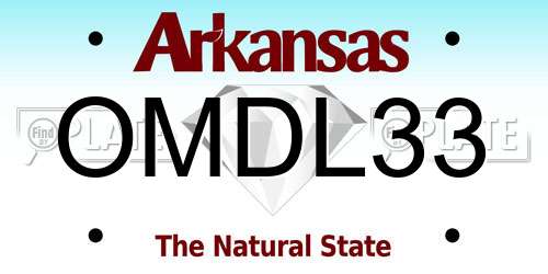 OMDL33 Arkansas License Plate