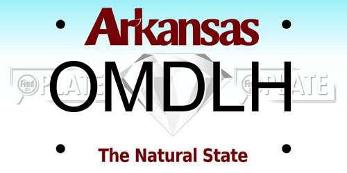 OMDLH Arkansas License Plate