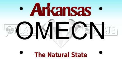 OMECN Arkansas License Plate