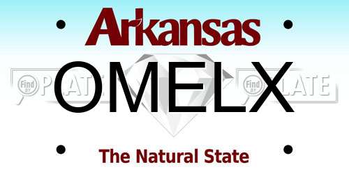 OMELX Arkansas License Plate