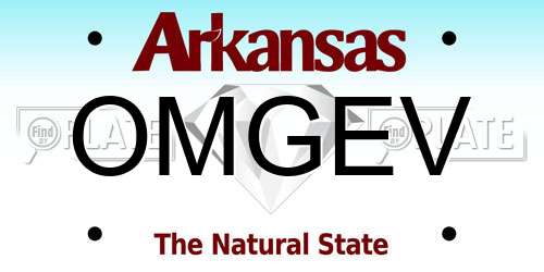 OMGEV Arkansas License Plate