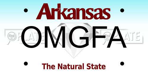 OMGFA Arkansas License Plate