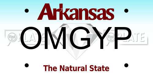 OMGYP Arkansas License Plate