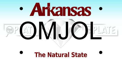 OMJOL Arkansas License Plate