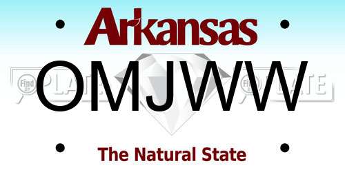 OMJWW Arkansas License Plate