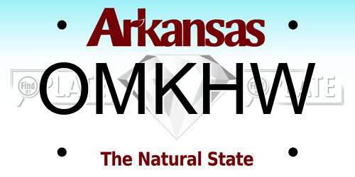 OMKHW Arkansas License Plate