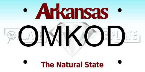 OMKOD Arkansas License Plate