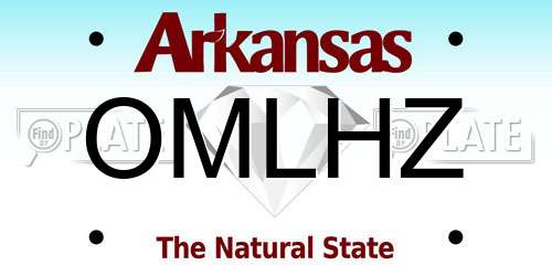OMLHZ Arkansas License Plate