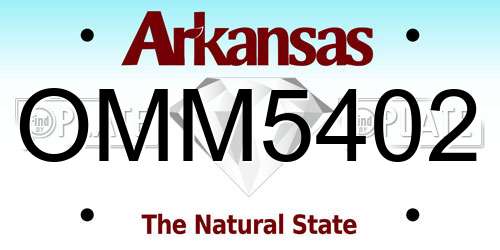 OMM5402 Arkansas License Plate