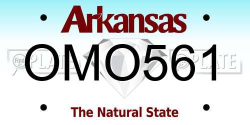 OMO561 Arkansas License Plate