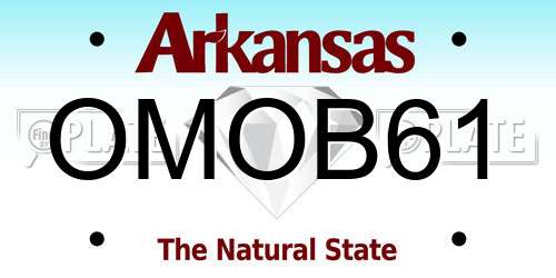 OMOB61 Arkansas License Plate