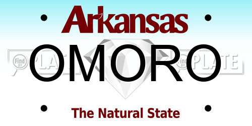 OMORO Arkansas License Plate